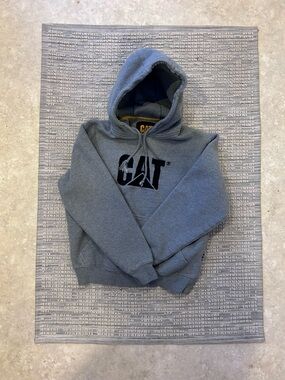 CAT Men’s Gray Hooded Sweatshirt Jacket